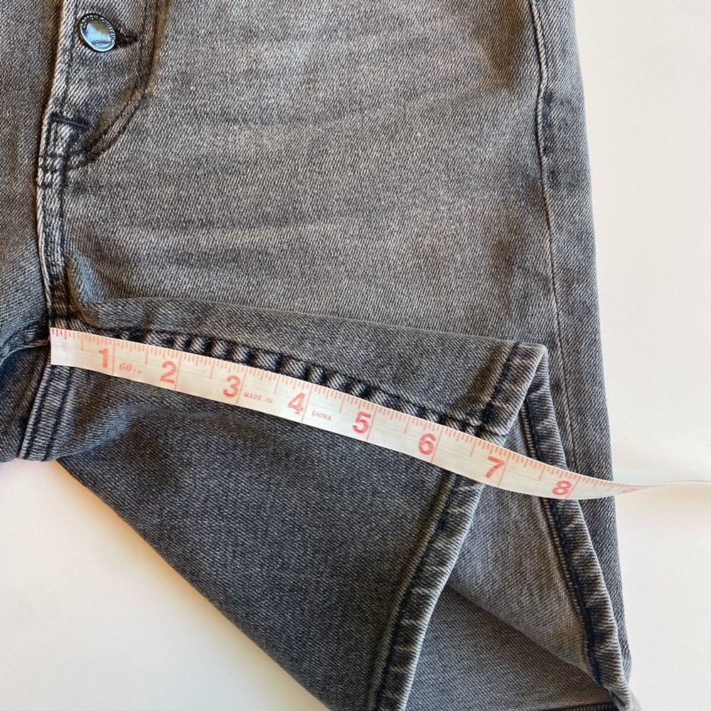 EUC Cotton Citizen XS 25 Gray Denim Jean Shorts Fitted Exposed Button Fly 27x6.5 - Picture 7 of 13